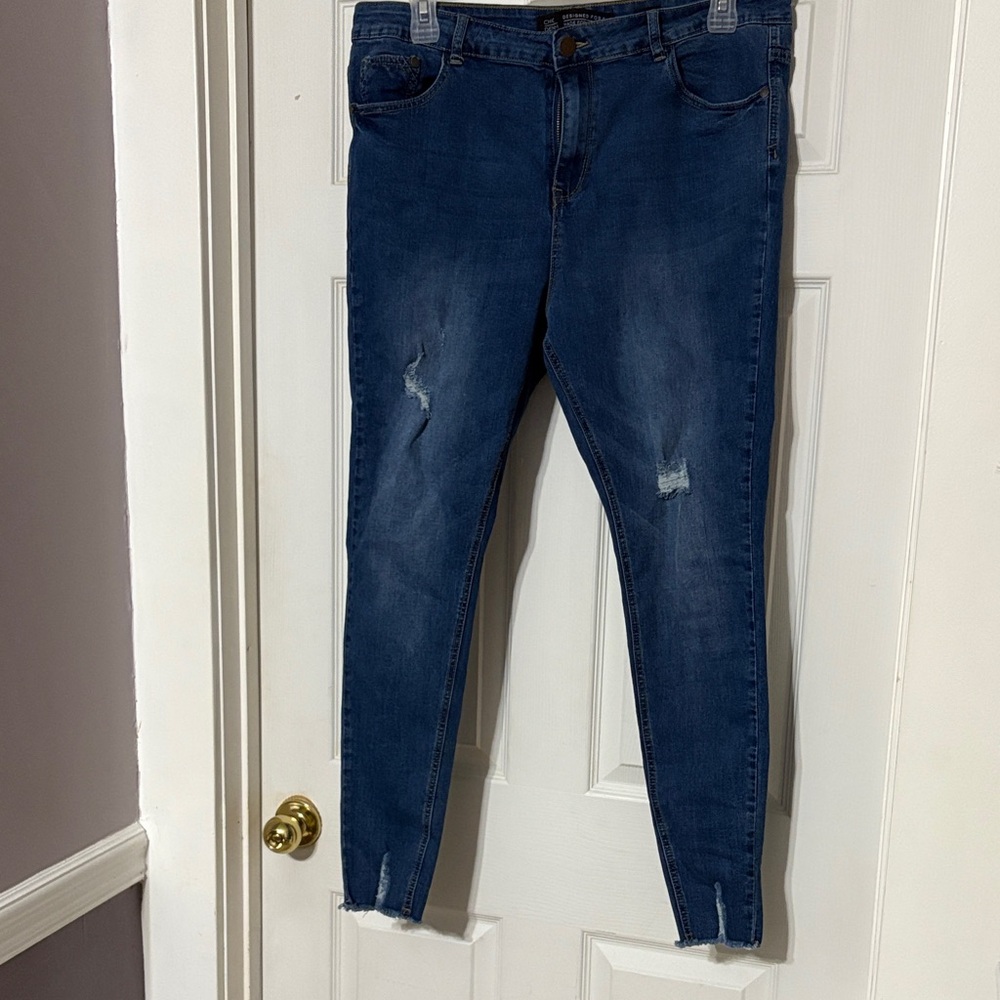 City Chic Dark Blue Skinny Jeans
